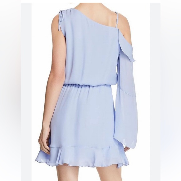 Parker Peyton Purple Lavender Violet Silk One Shoulder Mini Dress NWT Size Small - Picture 2 of 6